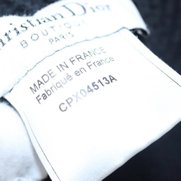 Christian Dior Cap Wool Black Auth ac3556V - Picture 6 of 13